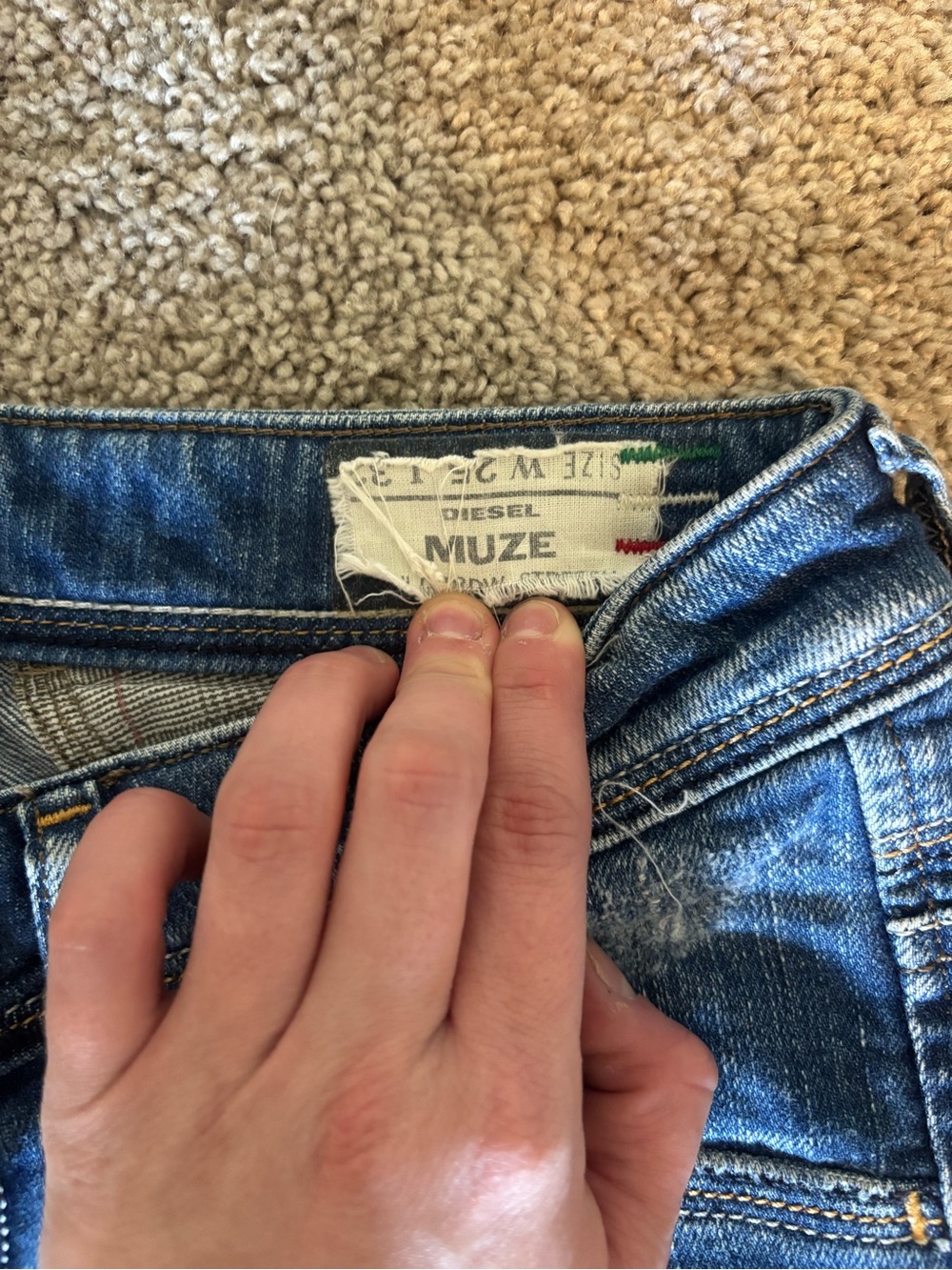 Y2K diesel jeans women muze vintage rn93248 ca25594 25x32 - Picture 4 of 11